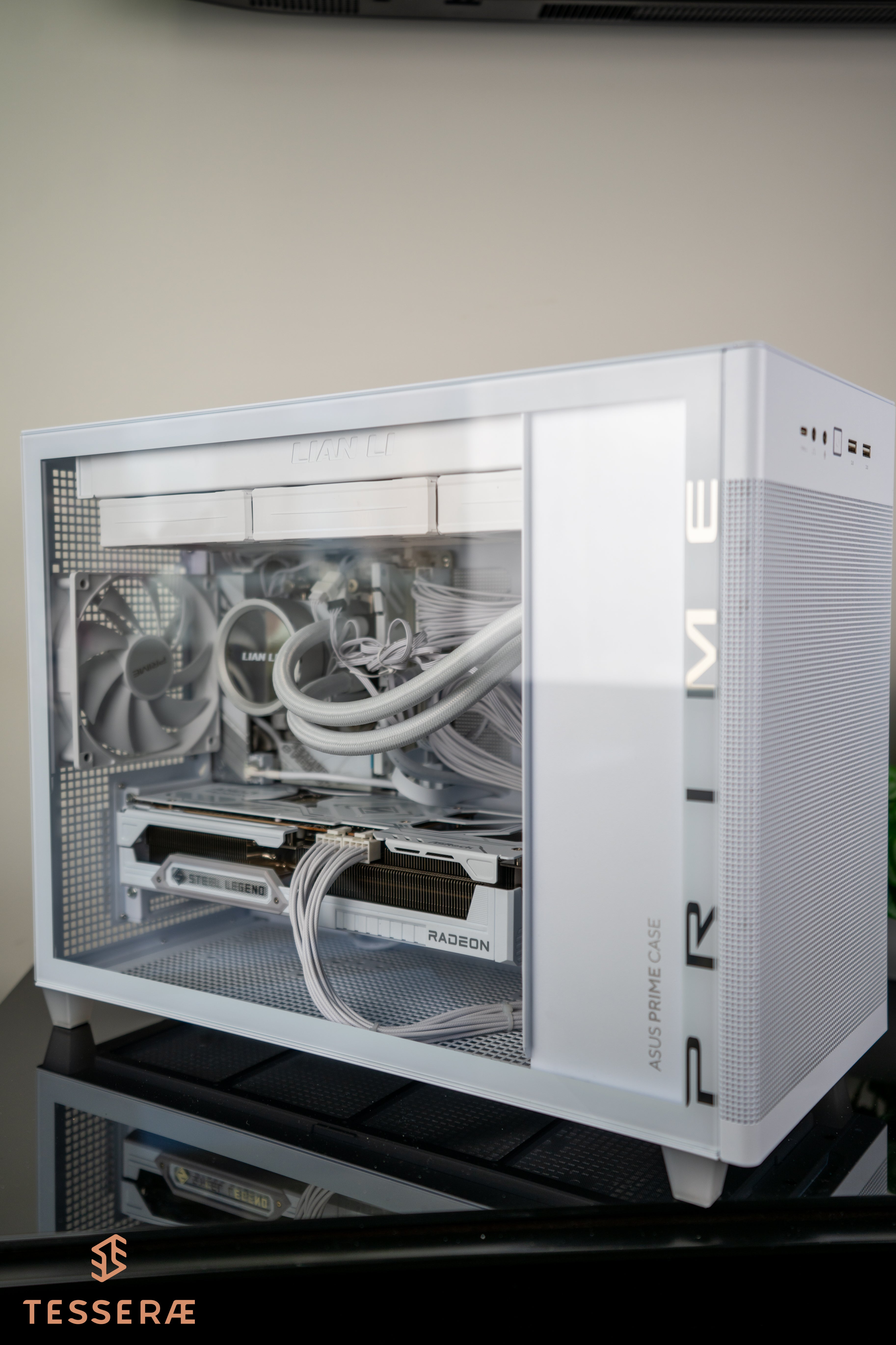 Quick Ship White - Mirage w/Glass Panel - AMD Ryzen 9 9950X3D CPU with AMD 9070 XT