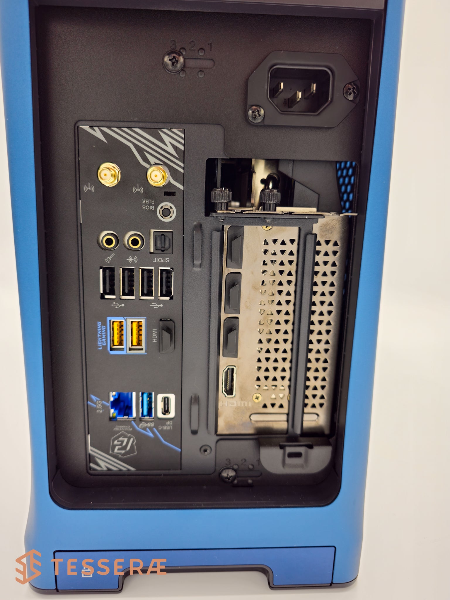 Quick Ship Blue Exo - 9800X3D CPU with RTX 5080 graphics card