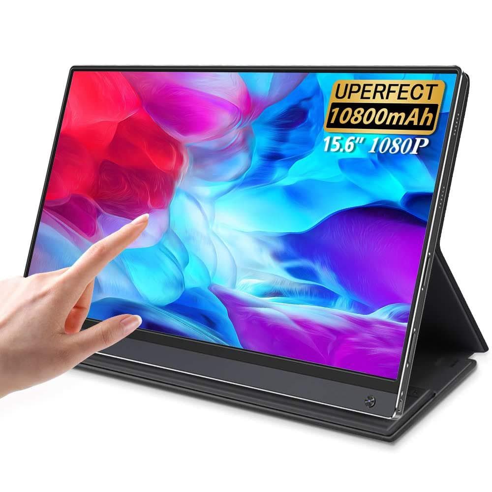 Uperfect Portable IPS Touchscreen Monitor - 15.6&quot; 1920x1080 60Hz HDR Display w/Battery